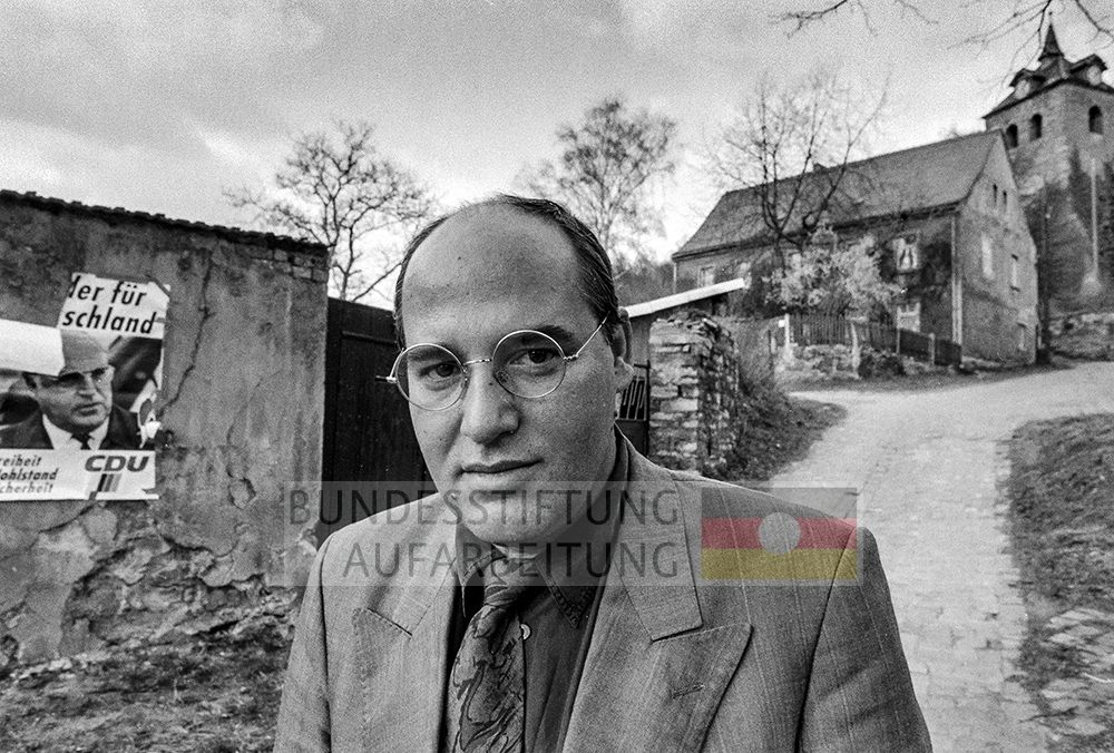 Portrait von Gegor Gysi, PDS-Vorsitzender, 1993.