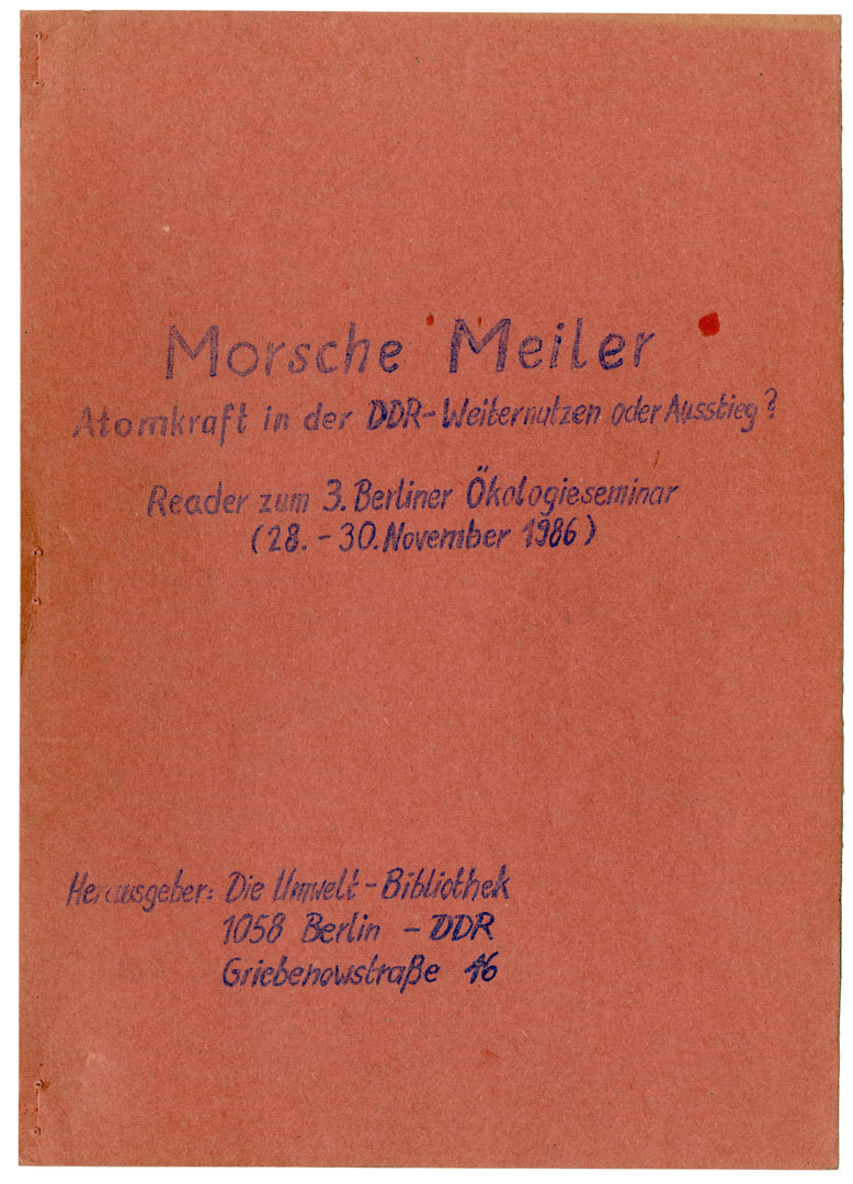 Reader zum dritten Ostberliner Ökologieseminar (28.–30. November 1986), herausgegeben von der Umwelt-Bibliothek Berlin