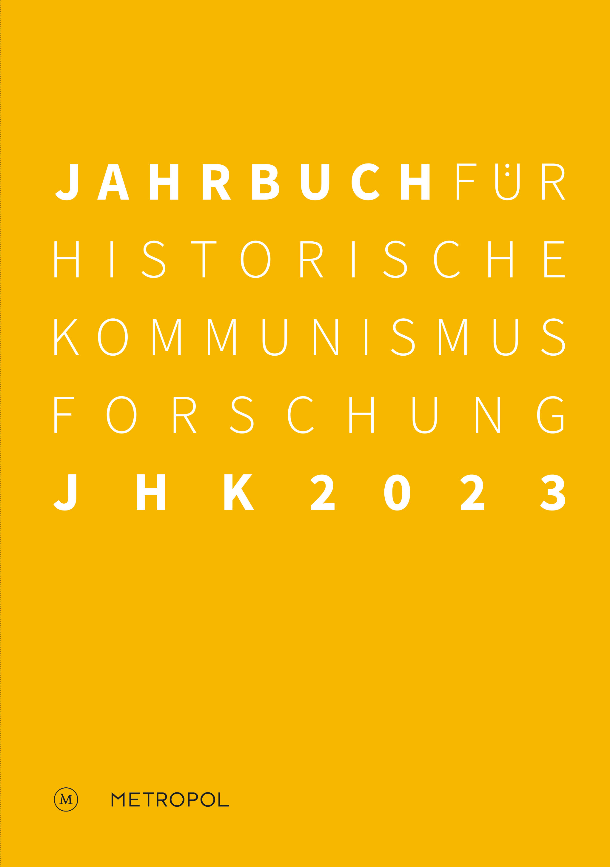 Cover: Jahrbuch historische Kommunismusforschung JHK2023