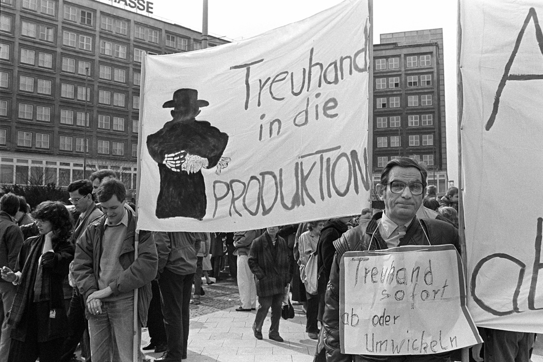 Protest gegen Treuhand 1991