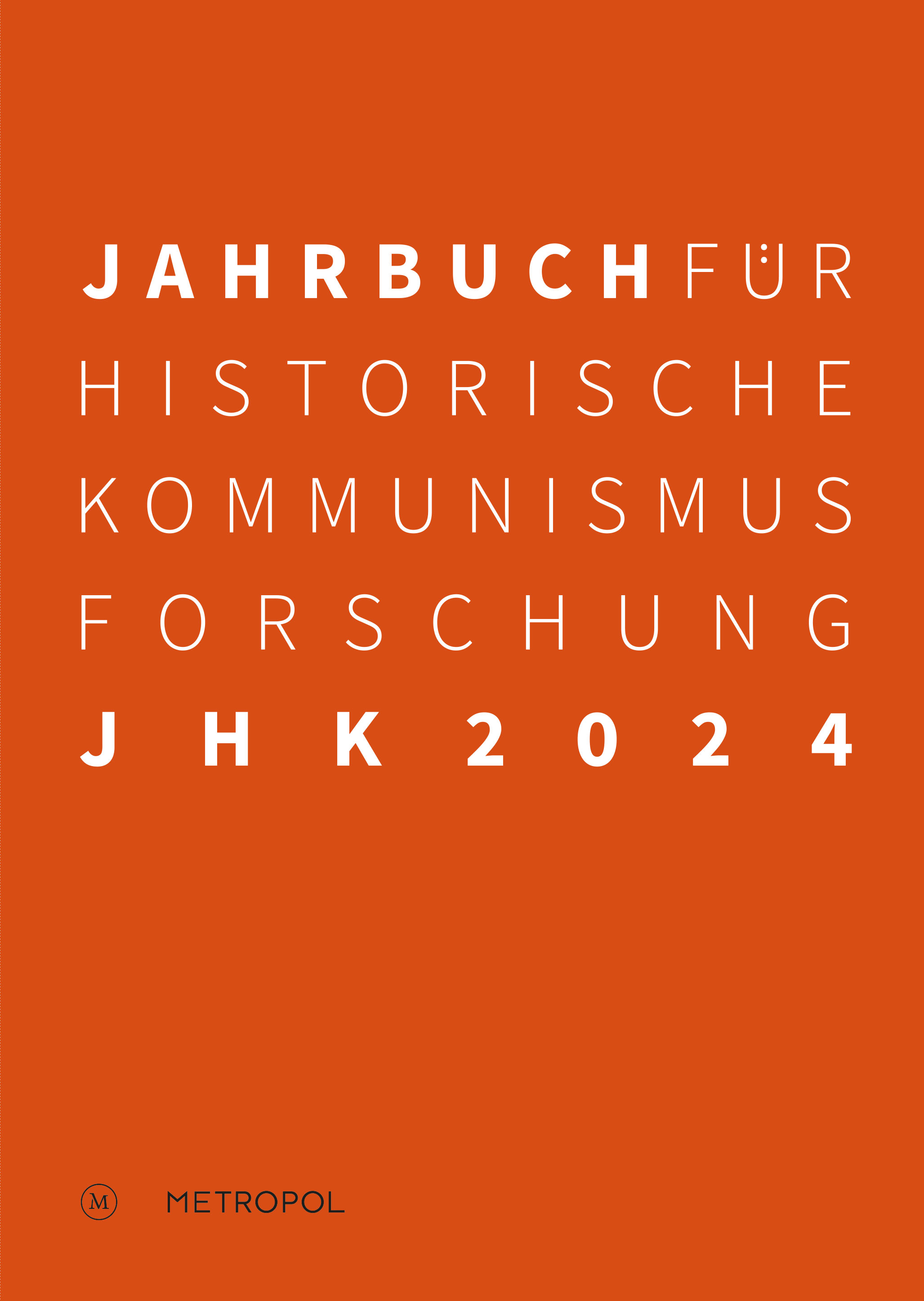 Cover des Jahrbuchs für Historische Kommunismuforschung mit Titel als Aufschrift