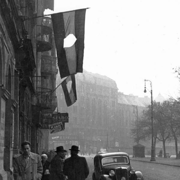 Straßenszene Budapest 1956