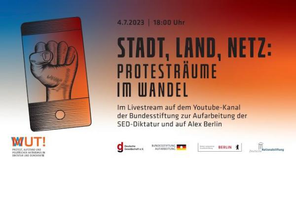 Titelbild der Veranstaltung "Stadt, Land, Netz - Protesträume im Wandel