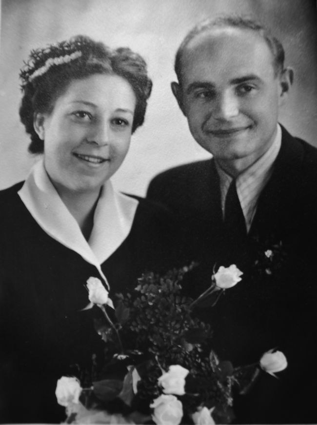 Horst Langes Hochzeitsfoto 1954.