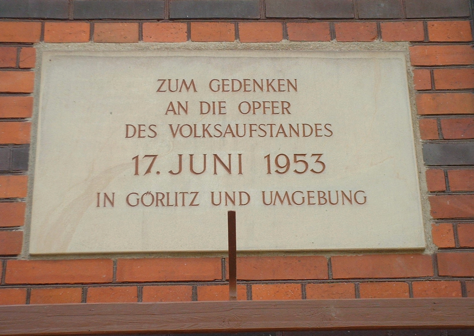 Gedenktafel in Görlitz